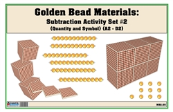 Golden Bead Materials (Quantity and Symbol) Subtraction Activity Set #2 (A1-D1)