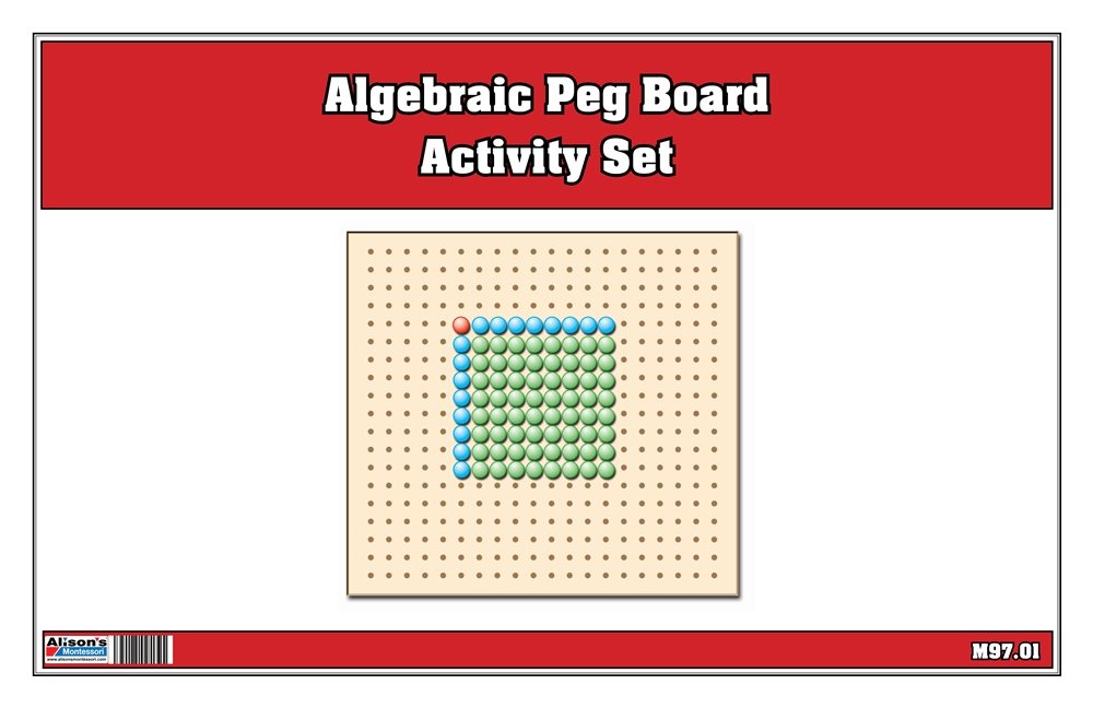 Montessori: Algebraic Square Root Peg Board Exercise Set