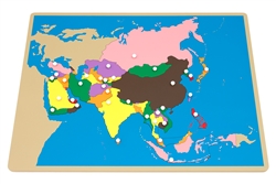 Montessori: Puzzle Map of Asia (Premium Quality)