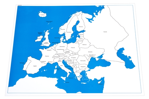 Labeled Control Chart for Map of Europe