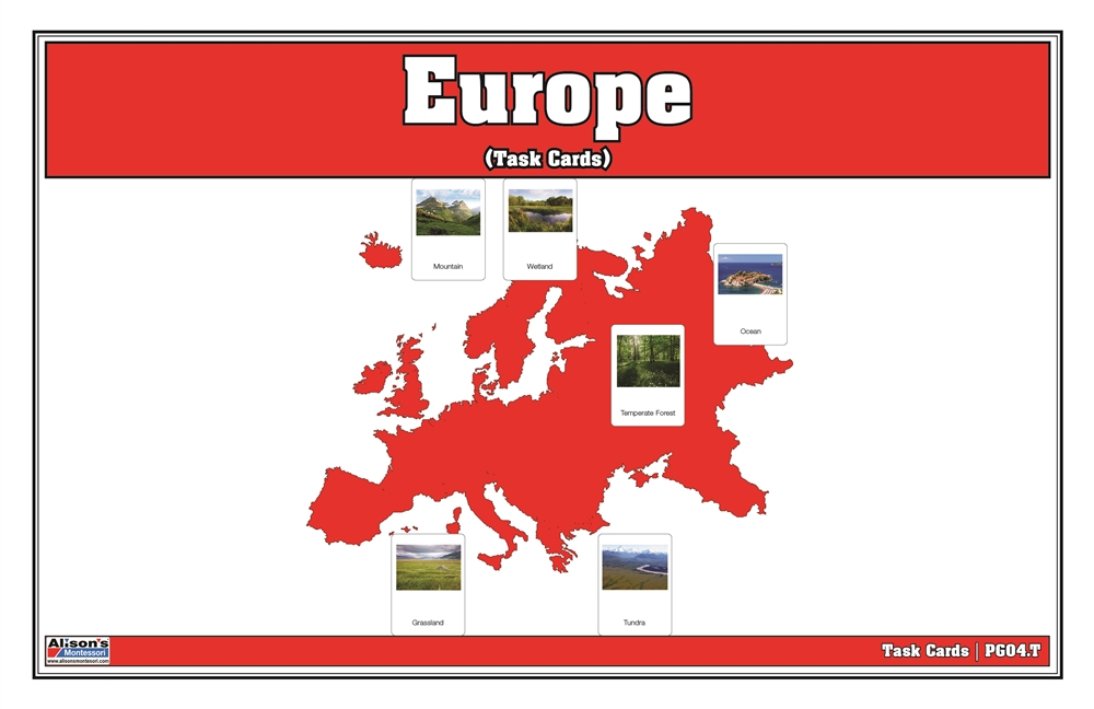  Biomes of Europe Puzzle Map Task Cards