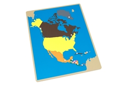 Montessori: Puzzle Map of North America (Premium Quality)
