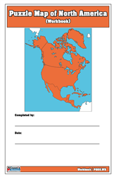 Puzzle Map of North America Workbook (Printed)