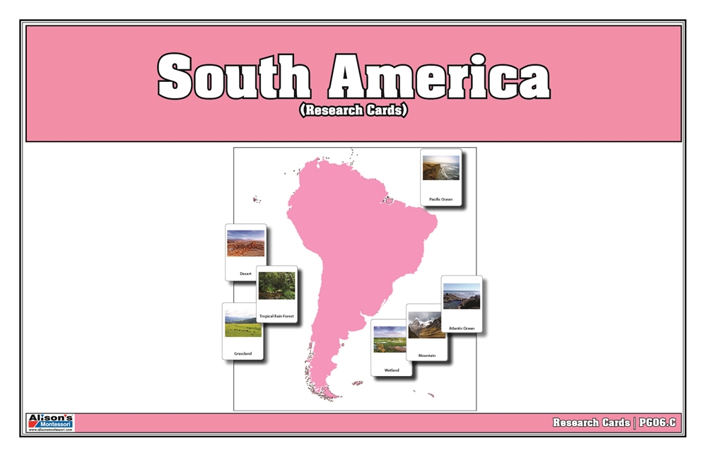 Biomes of South America Puzzle Map Research Cards 