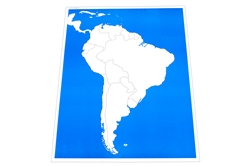Montessori: Unlabeled Control Chart for Map of South America (Premium Quality)