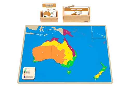Biomes of Oceania Puzzle Map Complete Set
