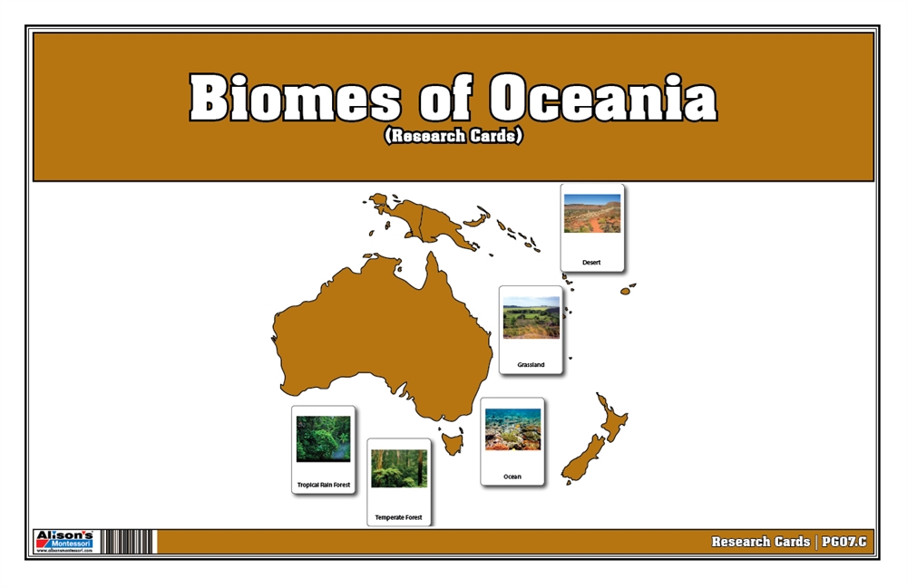 Biomes of Australia Puzzle Map Research Cards 