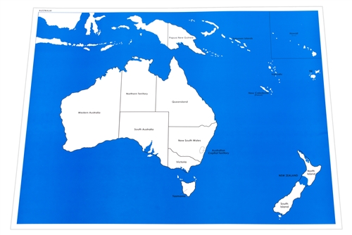 Labeled Control Chart for Map of Australia