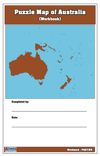 Puzzle Map of Oceania Workbook (Printed)