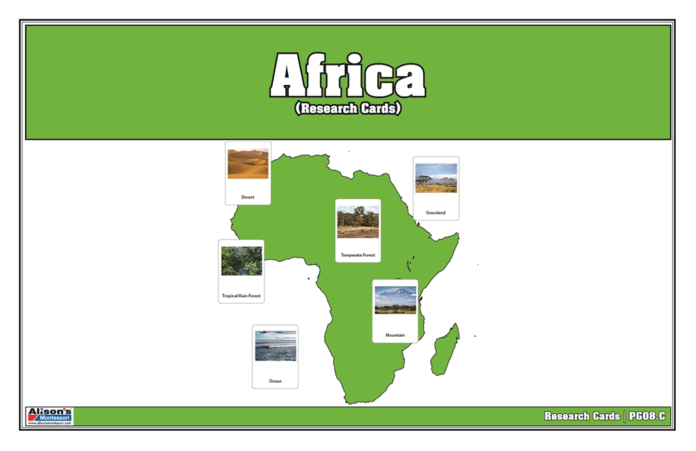  Biomes of Africa Puzzle Map Research Cards