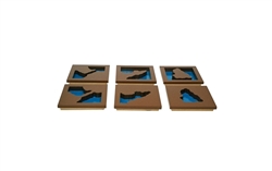 Wooden Land and Water Form Trays (Set #1) (Premium Quality) 