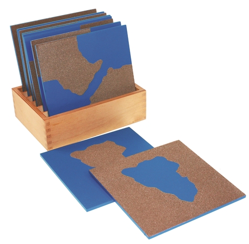 Sandpaper Land and Water Form Cards (Premium Quality)