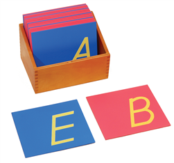 Montessori Language Materials: Sandpaper Capitals: D’Nealian, Print (Premium Quality)