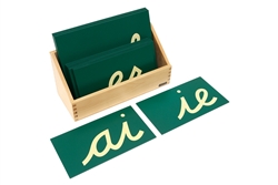 Montessori Language Materials: Sandpaper Cursive Double Letters