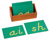 Montessori Language Materials: Lowercase Sandpaper Letters-D’Nealian Double-Print