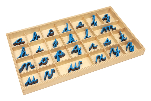 Small Blue Cursive Movable Alphabet (Premium Quality)