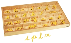 Small Movable Alphabets: Yellow, Cursive (Premium Quality)