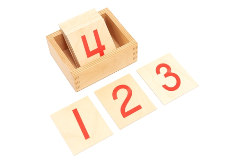 Wooden Cards for the Red and Blue Number Rods