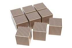 Montessori Wooden 9 Wooden Thousand Cubes