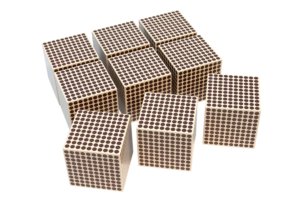 Nine Wooden Thousand Cubes (Premium Quality) 