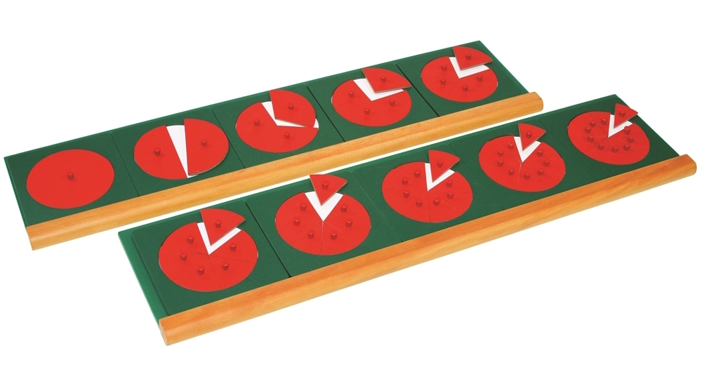 Montessori: Wooden Fraction with Stands