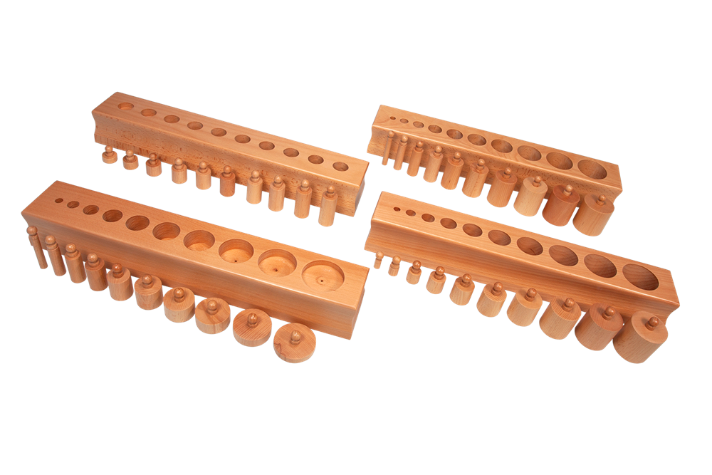 Knobbed Cylinder Blocks (Set of 4) 