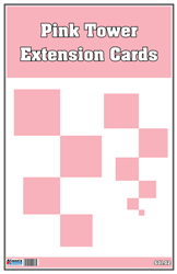 Pink Tower Extension Cards (Printed)