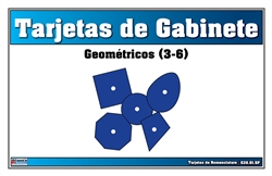 Geometric Cabinet Nomenclature Cards (3-6) (Spanish)