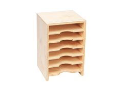 Geometric Shape Cards with Wooden Cabinet