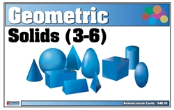 Geometric Solids Nomenclature Cards 3-6 Printed