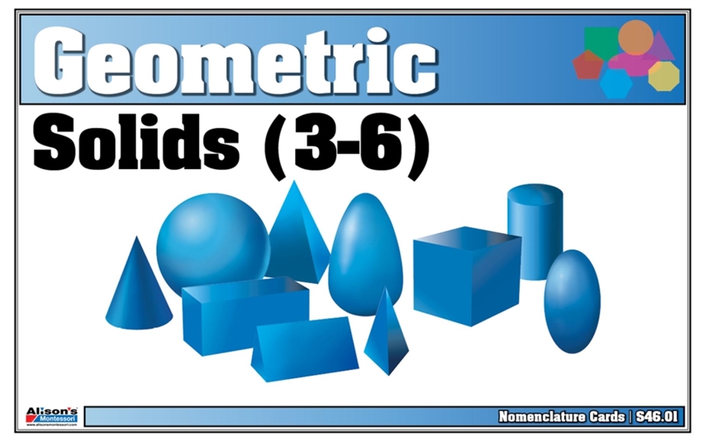  Geometric Solids Nomenclature Cards 3-6 (Printed)