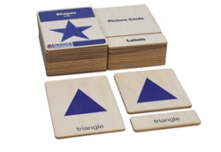 Geometric Shapes Wooden Nomenclature Cards (3-6)