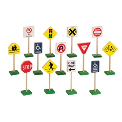 Block Play Traffic Signs with Nomenclature Cards (3-6) (Printed)