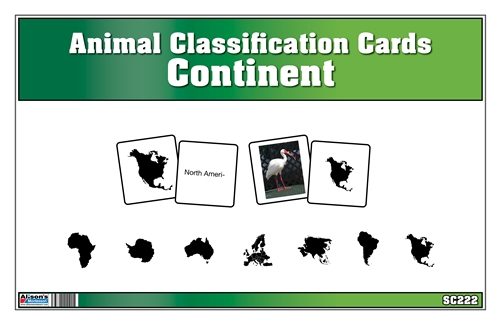 Animal Classification Cards by Continent
