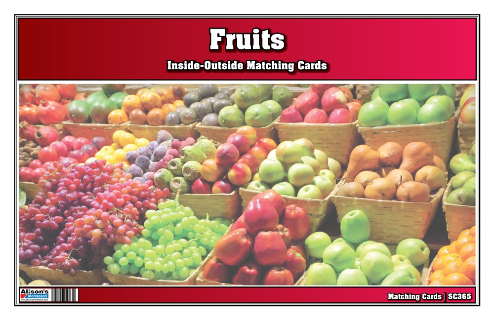 Fruits Inside-Outside Matching Cards (Printed, Laminated & Cut)