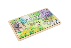 Life in a Backyard Puzzle with Nomenclature Cards (6-9) (Printed)