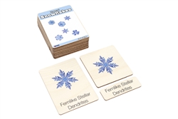 Types of Snowflakes Wooden Nomenclature Cards (3-6)