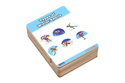 Types of Winter Sports Wooden Nomenclature Cards (3-6)