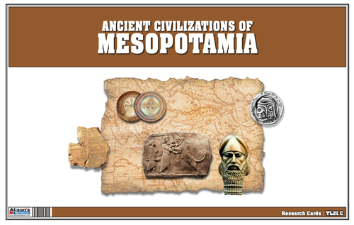 Timeline of Ancient Civilizations of Ancient Mesopotamia Research Cards