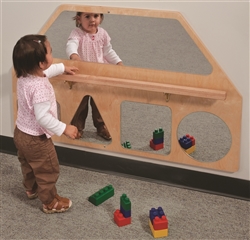 Montessori Materials - Wall Mirror Shapes with Pull Up Bar