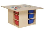 Cubby Table with Twelve Color Trays
