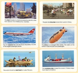 World Transportation Plastic Cards Elementary