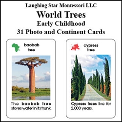 World Trees Plastic Cards for Ages 3-6