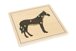 Parts of a Horse Puzzle with Nomenclature Cards (3-6) (Printed)