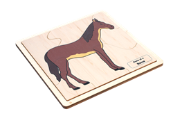 Parts of a Horse Puzzle with Nomenclature Cards (3-6)  (Clearance)