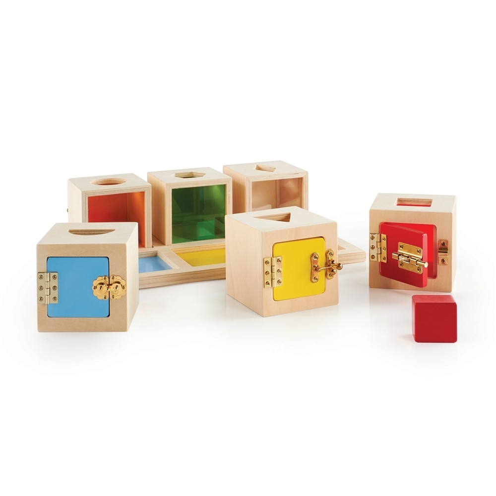 Holz Montessori Material kleine Lock Box 