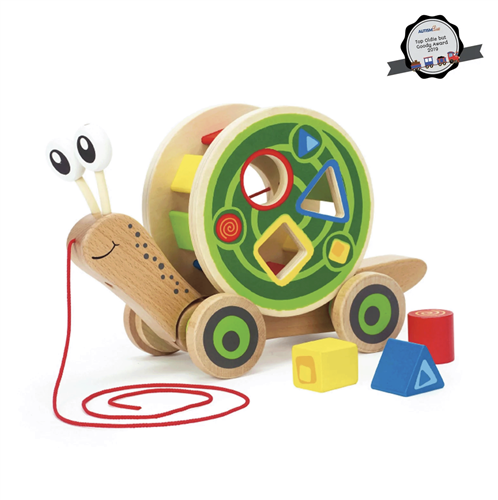 Walk-A-Long Snail Toddler Wooden Pull Toy