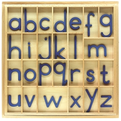 Blue Small Movable Alphabets without Box