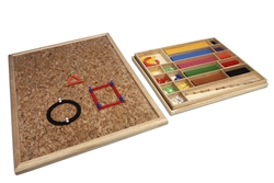 Montessori: Geometric Stick Material and Cork Board